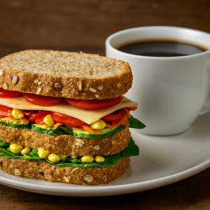 Garden Delight Veggie Sandwich + Regular Coffee